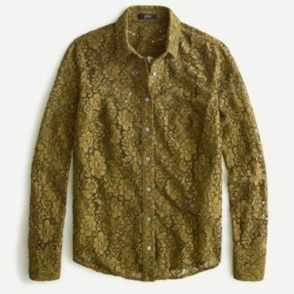 🆕J. Crew Shirt - Lace Blouse with Matching Camisole EUC